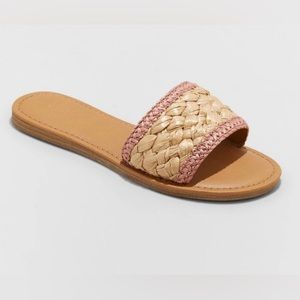 Women's Dez Woven Slide Sandals - Universal Thread Rose Pink (Size 9)